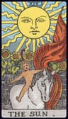 The Sun tarot card
